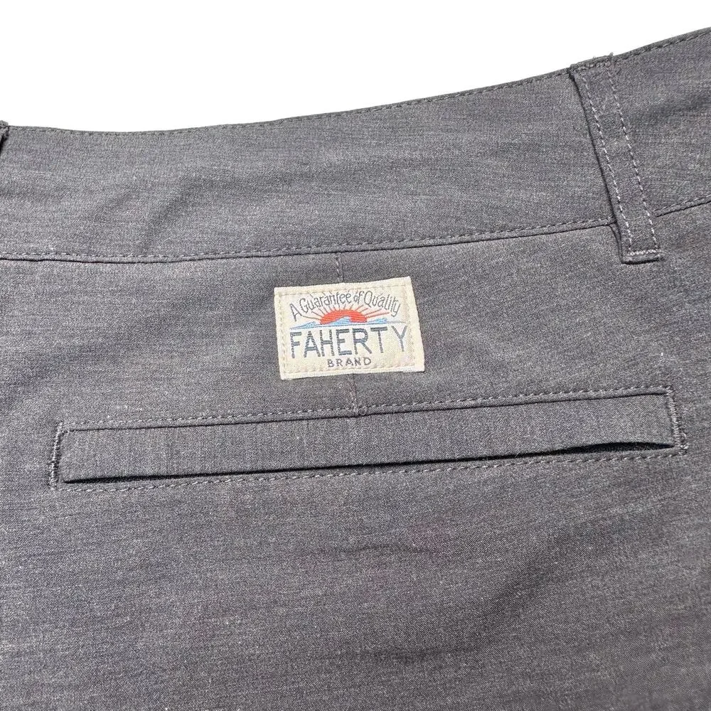 Faherty | Men | All Day Charcoal 7 Inch Flat Front Performance Shorts | Size 38